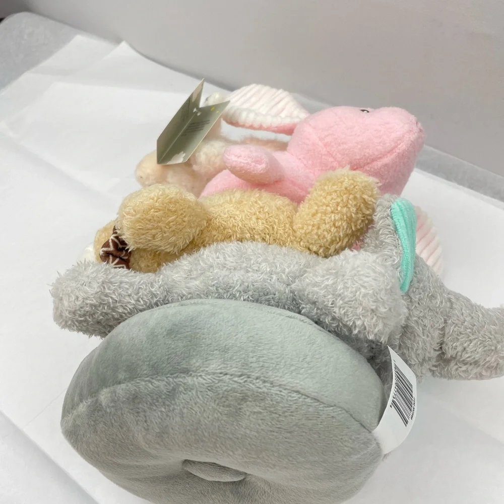 MOON & STARS Baby Plush Stacking Animal Rings W/ Crinkle Noise